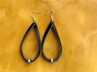 Beaded Leather Earrings